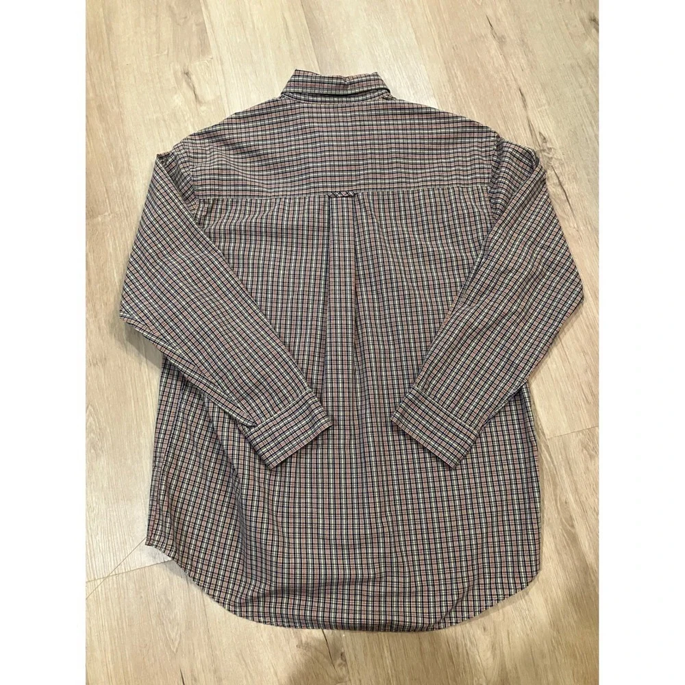 Chaps Ralph Lauren Mens‎ Plaid Flannel L G Cotton Polyester Long Sleeve